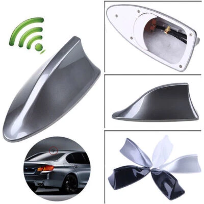 £7.59 • Buy Grey Car Shark Fin Aerial Antenna Roof AM/FM Radio Mast Signal Arial Universal