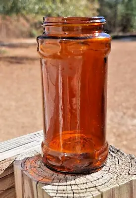 Vintage Amber Brown Glass Creamer Coffee   4 1/2  Tall Jar • $6.29
