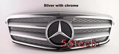 Mercedes W212 Grille Front For Grill E-Class E350 Silve Chrome E550 E63 Benz✅ ✅  • $175.75