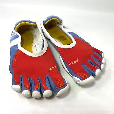 Vibram Jaya Five Finger Footwear Women's Size EU 37 US 6.5 Red And Blue • $24.98