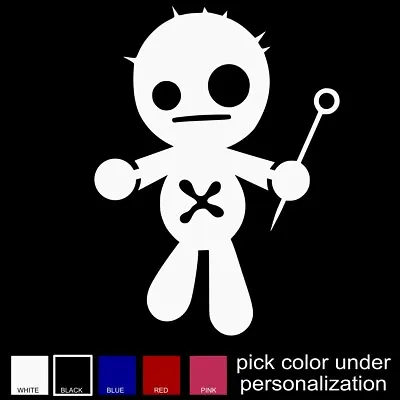 Voodoo Doll Decal Dark Humor Occult Sticker Voodoo Enthusiast Witchcore • $3.50