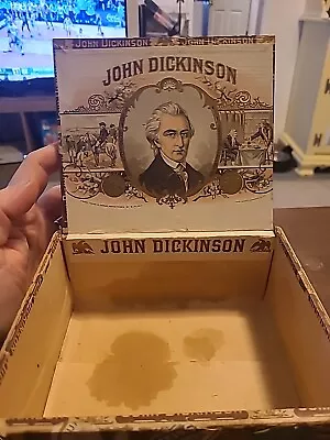 John Dickenson Wooden Cirage Box 1910 Habana Excellent Graphics Tax Stamp • $19.99