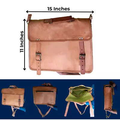 LEATHER BRIEFCASE Large MESSENGER Bag Laptop Briefcase Laptop Bag Women Personal • $85