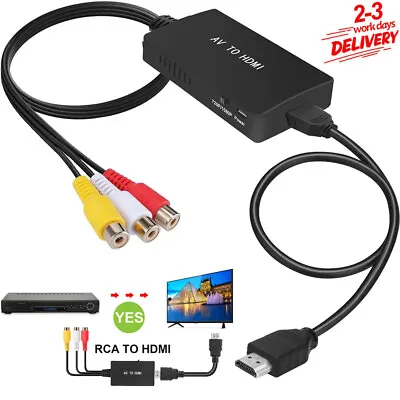 £15.89 • Buy RCA AV S-Video To HDMI-compatible Converter Audio Video Adapter For DVD HDTV STB