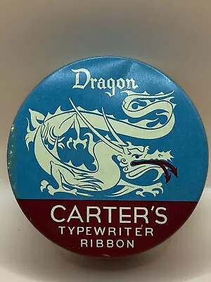 Vintage Dragon Carters Typewriter Ribbon Tin Vintage Advertising Office • $19.50