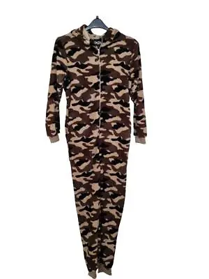 Adults Full Jump Suit Blue Camouflage Design Zipped Up  • £11.93