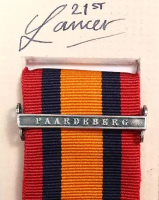 Qsa Queens South Africa Medal Ribbon Bar Clasp Paardeberg Boer War Campaign • $26.64