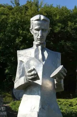 NIKOLA TESLA MONUMENT STATUE GLOSSY POSTER PICTURE PHOTO BANNER PRINT Cool 5996 • $11.99