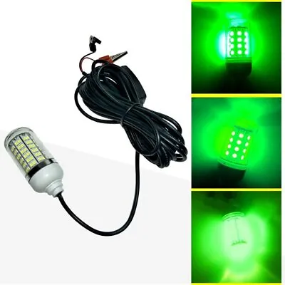 12V Green LED Underwater Submersible Fishing Light Night Crappie Shad Squid Lamp • $15.19