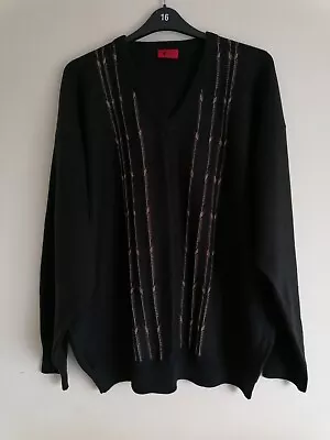 Gabicci Black Wool Blend Jumper Size 5XL • £15
