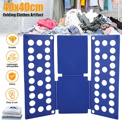 Clothes Folder Folding Board Laundry Organizer T-Shirt Fast Fold Flip Adjustable • $8.98