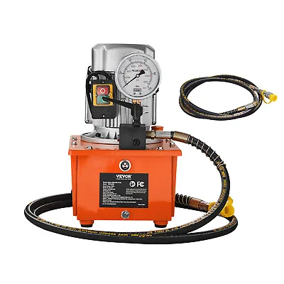 VEVOR Electric Hydraulic Pump Single Acting Oil Pump 10000 PSI 8L Manual Valve • $231.98