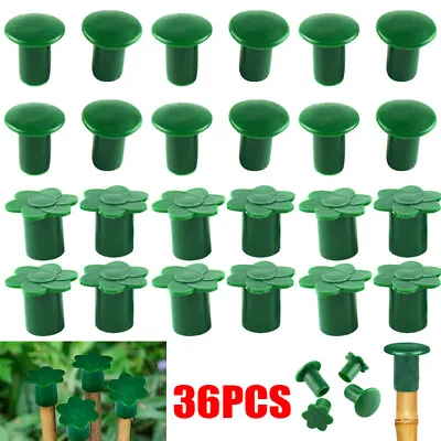 36PCS Garden Rubber Cane Caps Safety Toppers Bamboos Eye Protector End Caps UK • £7.99