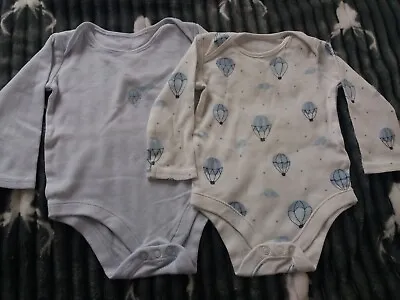 £2.80 • Buy Baby Boys Blue Matching Vest Set X2 3-6m