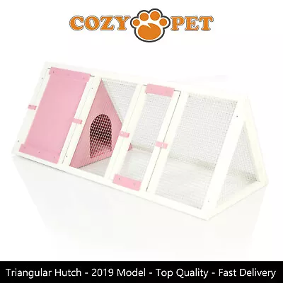 £41.99 • Buy Triangular Rabbit Hutch By Cozy Pet Pink Guinea Pig Hutches Ferret Runs RH05P