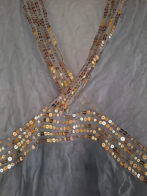 Robbie Bee Gold Sequin Silk Top Size - 10 • $17.30