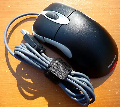 Vintage Black Microsoft Intellimouse Optical USB Wheel Mouse 1.1/1.1a - EXC COND • $28.95