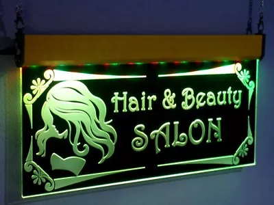Hair & Beauty Salon LED Sign Window Signs Neon Light Nails Store Shop Display • $152.10
