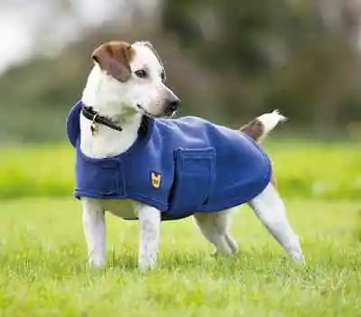 £15.99 • Buy Shires Digby & Fox Dog Towel Coat | Fleecy Lining | Navy | 8 Sizes