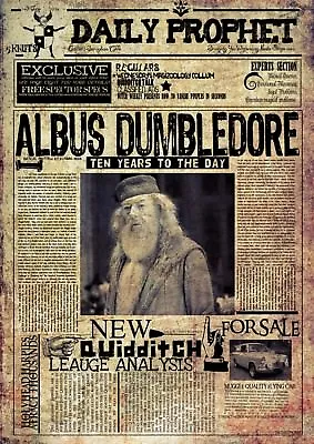 £4.29 • Buy Harry Potter The Daily Prophet Newspaper Albus Dumbledore Poster A4 A3 3RD FREE