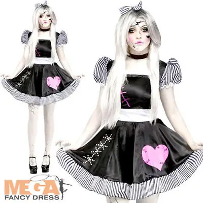 Broken Rag Doll Ladies Fancy Dress Halloween Adults Womens Zombie Costume Outfit • £14.99