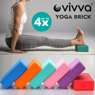 VIVVA 2 / 4Pcs Yoga Block Brick Foaming Exercise Practice Fitness Gym Sport Tool • $14.99