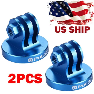 2Pcs CNC Camcorder Aluminum Tripod Mount Adapter For GoPro HERO 6 5 4 3 Blue • $11.78