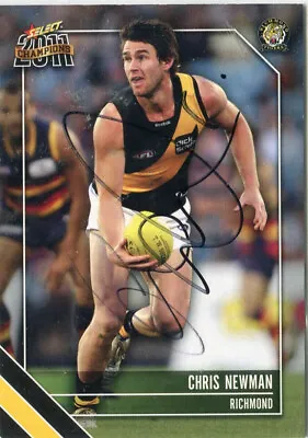 $7.50 • Buy AFL Select 2011 #136 Richmond Chris Newman Autographed Card