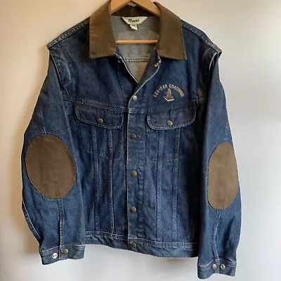 Vintage Denim Jacket Mens Medium Blue Made In Canada Removable Sleeves • $52.22