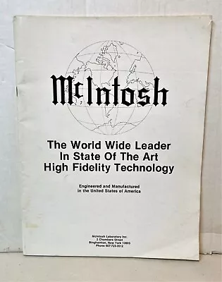 Mcintosh Vintage Component Catalog • £16.08