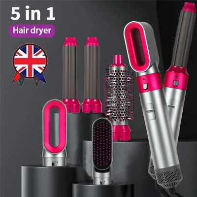 5 In 1 Electric Hair Dryer Blow Hair Curler Set Detachable Styler Hot Air Brush • £28.58