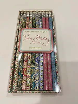 Vera Bradley Pencils Set Of 10 Paper Wrapped Take Note Collection Retired NEW • $5.50