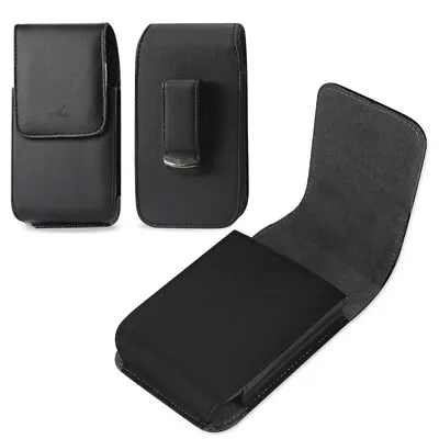 Vertical Leather Belt Clip Carrying Case For Phone With Otterbox Commuter • $8.98