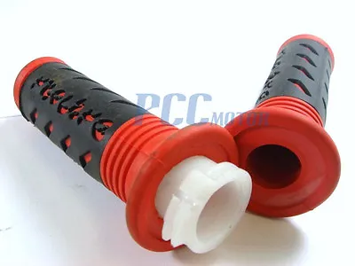 New Red 7/8  Handlebar Grips Throttle Tube Grip Klx Sdg Xr/crf 70 M Gr04 • $8.89