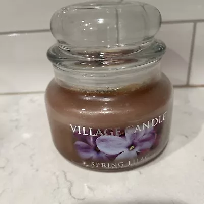 Village Candle Spring Lilac 9.5 Oz Retired Discontinued HTF • $14.99