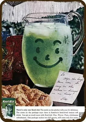 1960 KOOL-AID Drink Green Pitcher Vintage-Look **DECORATIVE REPLICA METAL SIGN** • $24.99