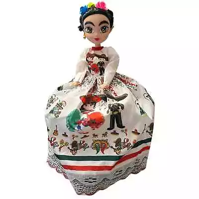 Mexican Doll Muñeca Mexicana/hispanic Doll/frida Kahlo/Vestido Impreso Charrito • $20