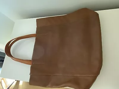 Massimo Dutti Leather Work Office Shopper Bag • £44