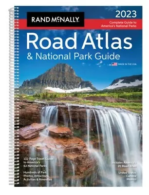 2023 Road Atlas National Park Guide Rand McNally Paperback Spiral Binding • $13.99