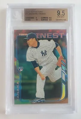 Masahiro Tanaka 2014 Finest Gold Refractors #75 RC #4/50 BGS 9.5 ROOKIE YANKEES • $70