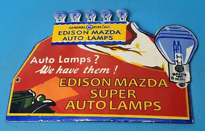 Vintage Auto Lamps Porcelain Gas Electric Edison Bulbs Service Pump Sign • $144.47