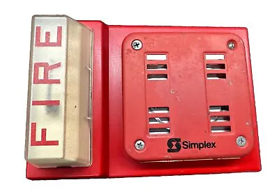 Simplex 4903-9101 + 2901-9838 Fire Alarm Horn Strobe Combo Tested 24VDC Vintage • $79.99