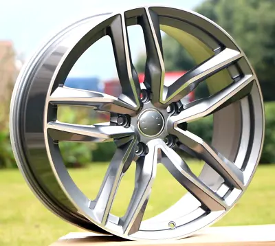 Set Of Four 17  Gunmetal Machine Rs6 Style Rims Wheels Fits Audi 5x112 Bolt Patt • $650