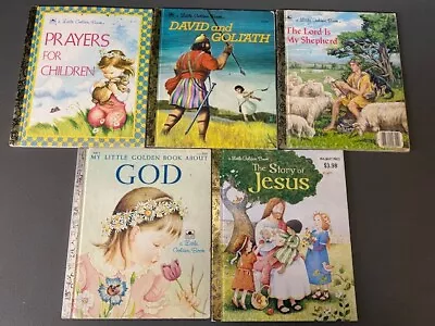 Little Golden Books 5 Lot Vintage Collectable Disney Random Christmas Kids • $9.75