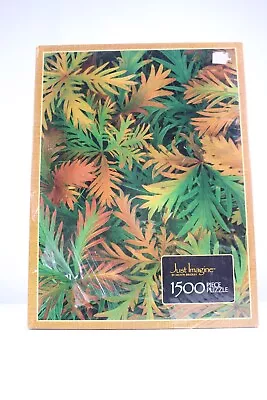 Milton Bradley Just Imagine Burst Of Autumn NIB 1500 Jigsaw Puzzle Sealed VTG NY • $27.99