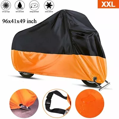 190T Motorcycle Cover Bike Waterproof Outdoor Rain Dust UV Protector Extra Large • $15.99