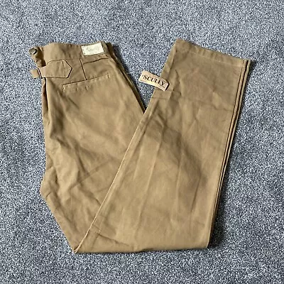 Mens 40 Scully Canvas Western Rangewear Frontier Pants Brown Cowboy Button NWT • $56