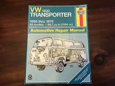 VW 1600 Transporter Repair Manual - Service Book Bus Type 2 - Van Kombi • $35