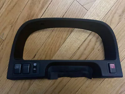 OEM 90-91 Honda Civic Gauge Cluster Bezel - Black With Hazard And Cruise Button • $75