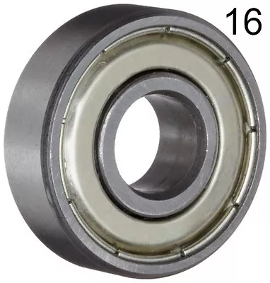 Sixteen (16) 608ZZ 8x22x7 Shielded Greased Miniature Ball Bearings • $11.95